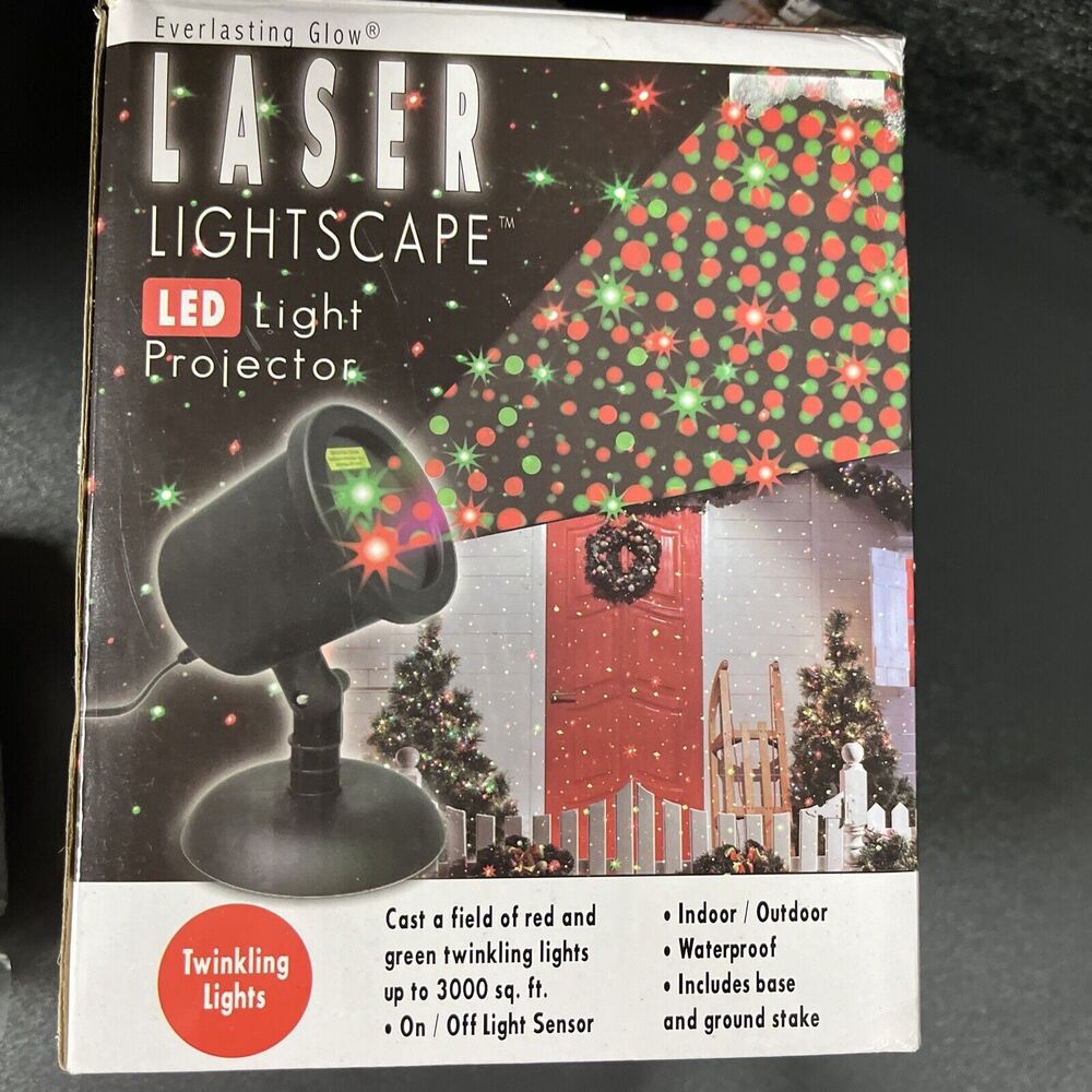 NIB Christmas Laser Lightscape LED Light Project‎ with Green & Red Lights